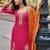 Pink viscose simmar straight kurta pant suit with heavy golden zari embroidery and sequin work - Full Stitched free size