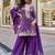 lavender viscose simmar straight kurta pant suit with heavy golden zari embroidery and sequin work 42")