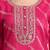 Pink Jaquard Silk Embroidery Sequence Work Kurta Pant with Dupatta