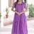 Purple zari & sequins embroidered vichitra silk Gown