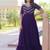 Purple zari & sequins embroidered work georgette stitched kurta gown