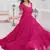 Pink zari & sequins embroidered georgette Gown