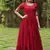 Maroon zari & sequins embroidered georgette Gown