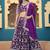 Purple Dola Silk Semi Stitched Lehenga Choli with Heavy Embroidery Work