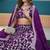 Purple Dola Silk Semi Stitched Lehenga Choli with Heavy Embroidery Work