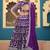 Purple Dola Silk Semi Stitched Lehenga Choli with Heavy Embroidery Work
