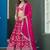 Pink Dola Silk Semi Stitched Lehenga Choli with Heavy Embroidery Work