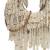 fringe flirt ivory & champagne faux silk clustered beadwork clutch