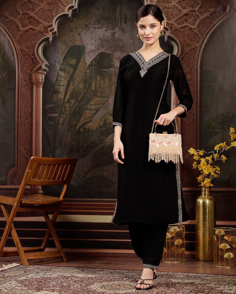 crystal cascade blush pink & champagne velvet chevron embellished clutch