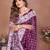 Wine Color Handmade Bandhej Viscose Silk Blend Saree