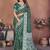 Green Color Handmade Bandhej Viscose Silk Blend Saree
