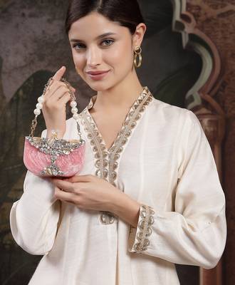 marble muse rose pink, embellished clutch 9