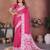 Rani Pink Color Handmade Bandhej Viscose Silk Blend Saree