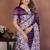 Purple Color Handmade Bandhej Viscose Silk Blend Saree