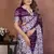 Purple Color Handmade Bandhej Viscose Silk Blend Saree
