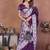 Purple Color Handmade Bandhej Viscose Silk Blend Saree