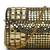 metal mirage metallic gold mosaic clutch