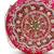 adorn fuchsia pink & multi faux silk floral mandala embellished clutch