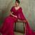 Gorgeous Pink Chiffon Party Wear Saree With Diamond Work Blouse