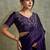 Elegant Purple Chiffon Festive Wear Saree With Diamond Work Blouse