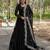 Black color embroidered georgette gown with dupatta
