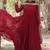 Maroon color embroidered georgette gown with dupatta