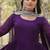 Purple color embroidered georgette gown with dupatta