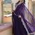 Purple color jacquard sequins work georgette gown with dupatta