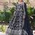 Black color viscose diable jacquard sequins embroidered work gown with dupatta