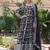 Black color viscose diable jacquard sequins embroidered work gown with dupatta