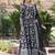 Black color viscose diable jacquard sequins embroidered work gown with dupatta