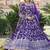 Purple color viscose diable jacquard sequins embroidered work gown with dupatta