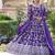 Purple color viscose diable jacquard sequins embroidered work gown with dupatta