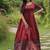 Maroon color banarasi jacquard weaving gown