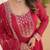 Pink color sequins embroidered work georgette gown with dupatta