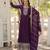 Purple color sequins embroidered work georgette gown with dupatta