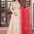 Red color embroidered cosmos weaving jacquard gown dupatta