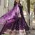 Purple color sequins embroidered work georgette gown with dupatta