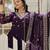 Purple color sequins embroidered work georgette gown with dupatta