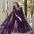 Purple color sequins embroidered work georgette gown with dupatta