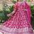 Pink color viscose diable jacquard sequins embroidered work gown with dupatta