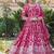 Pink color viscose diable jacquard sequins embroidered work gown with dupatta
