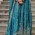 Sky blue color sequins embroidered chinnon gown sharara with dupatta