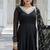 Black color sequins multi embroidered georgette gown with dupatta