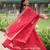 Red color multi sequins & zari embroidered work georgette gown with dupatta