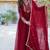 Maroon color  sequins  embroidered work georgette gown with dupatta