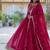 Pink color  sequins  embroidered work georgette gown with dupatta