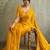 Graceful Yellow Chiffon Haldi Wear Saree With Diamond Work Blouse