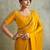 Graceful Yellow Chiffon Haldi Wear Saree With Diamond Work Blouse