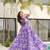 Purple color faux georgette printed flair gown